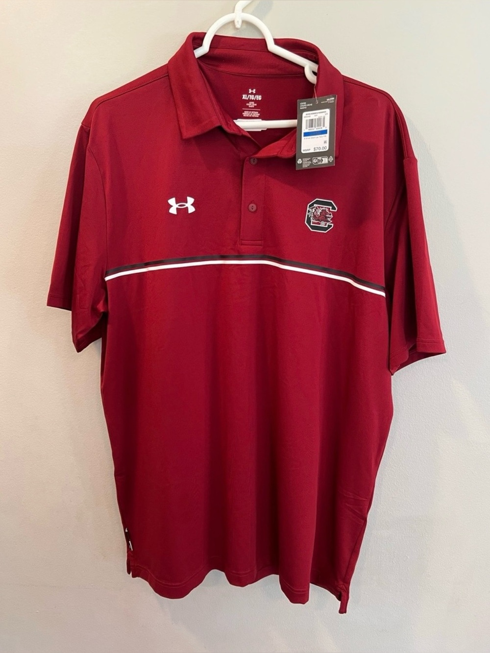 NWT Under Armour South Carolina Gamecocks Performance Polo Team Logo Size 2XL - Picture 1 of 3